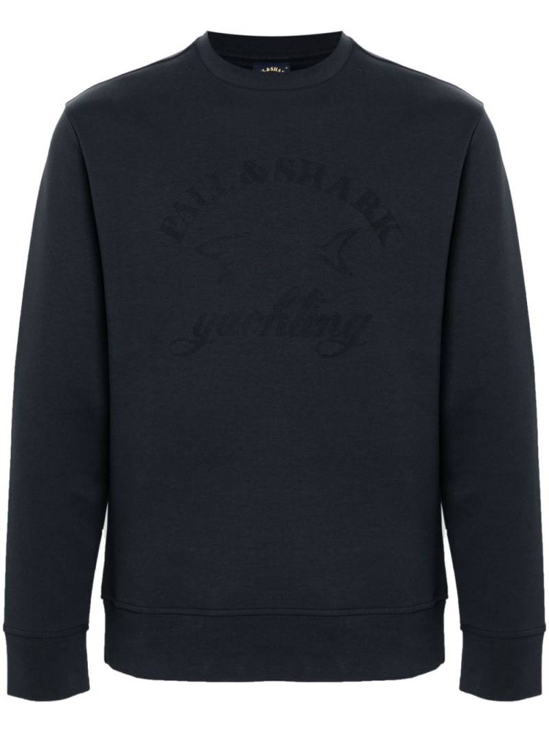 Paul & Shark rubberised-logo sweatshirt - Blue von Paul & Shark