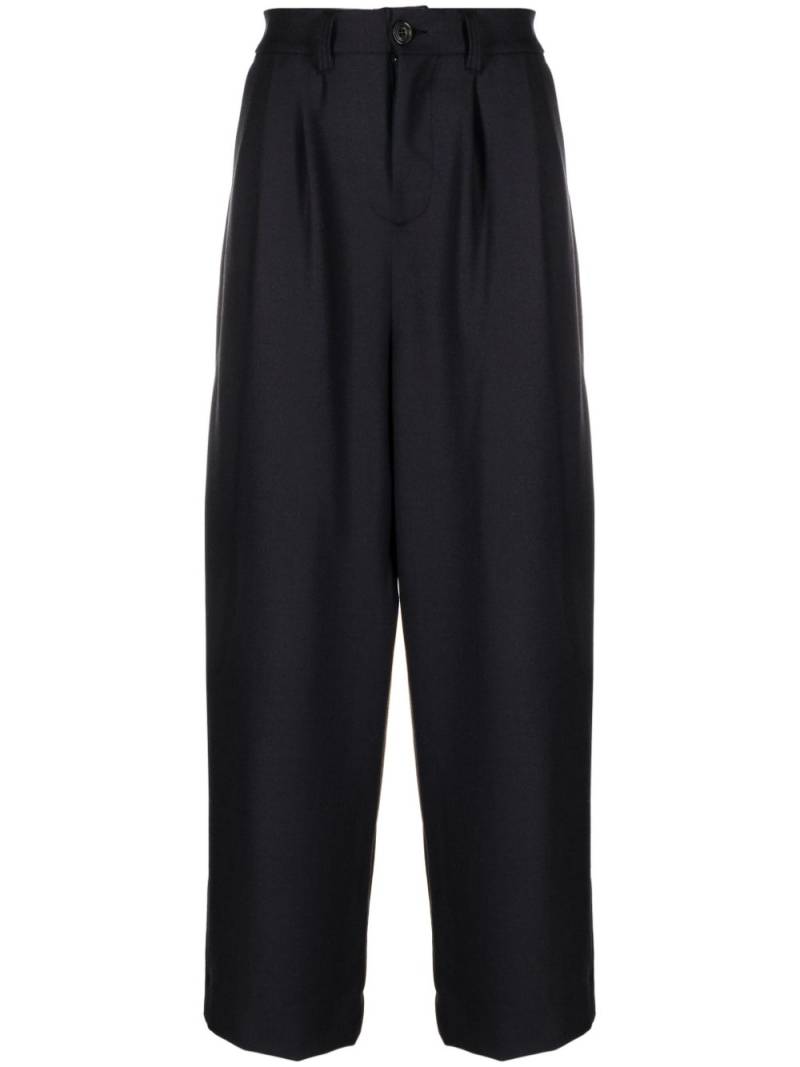 Paul & Shark straight-leg wool-blend trousers - Blue von Paul & Shark