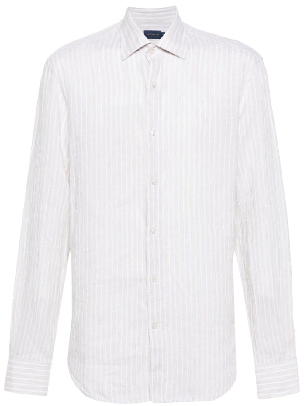 Paul & Shark striped linen shirt - Neutrals von Paul & Shark