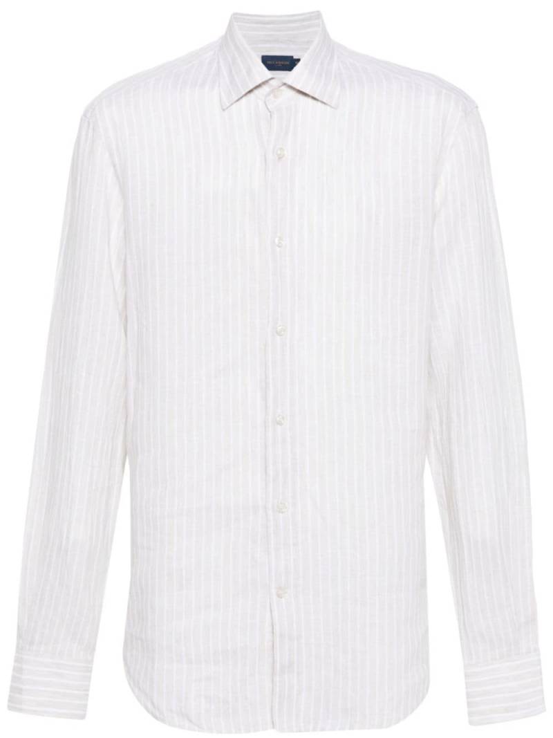 Paul & Shark striped linen shirt - Neutrals von Paul & Shark