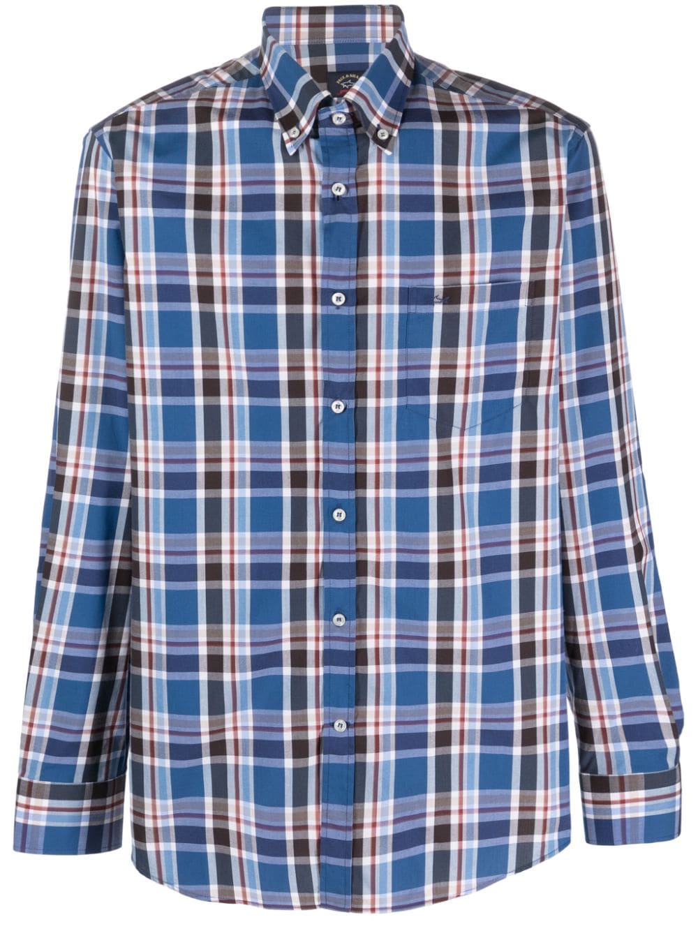 Paul & Shark tartan-check organic-cotton shirt - Blue von Paul & Shark