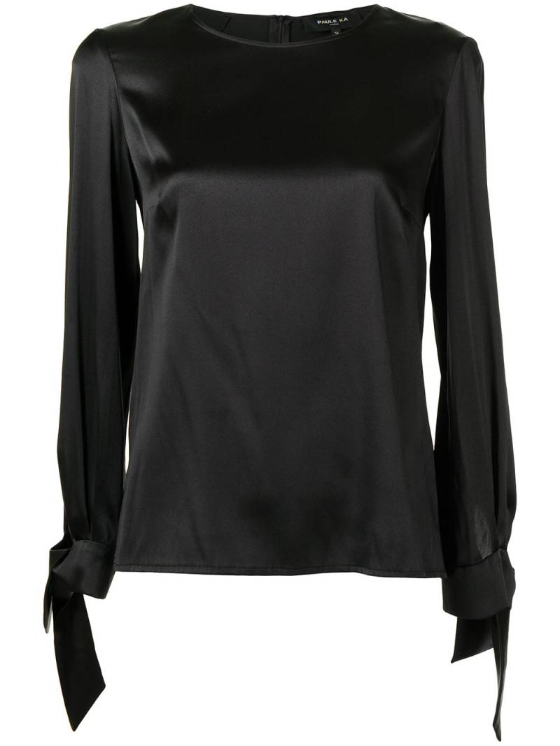 Paule Ka Raso long-sleeve silk top - Black von Paule Ka