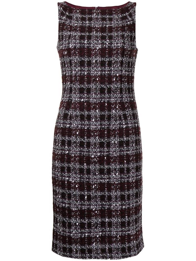 Paule Ka Tweed checked fitted midi dress - Purple von Paule Ka