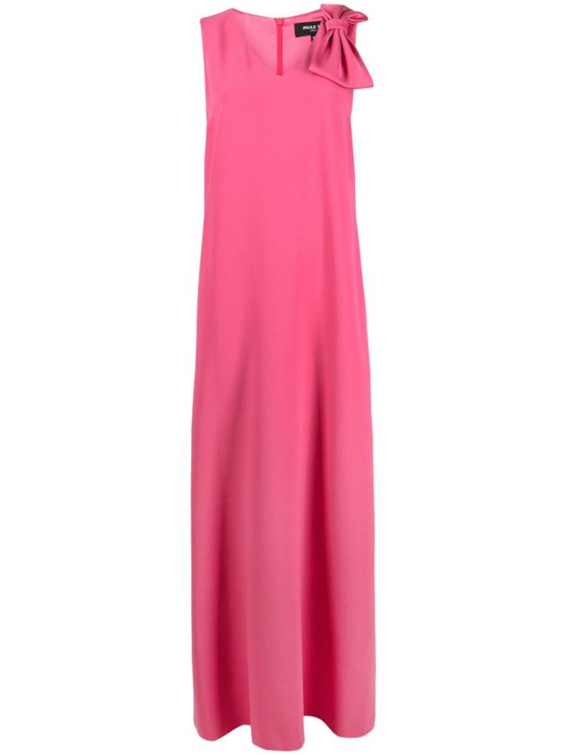 Paule Ka bow-detail crepe dress - Pink von Paule Ka