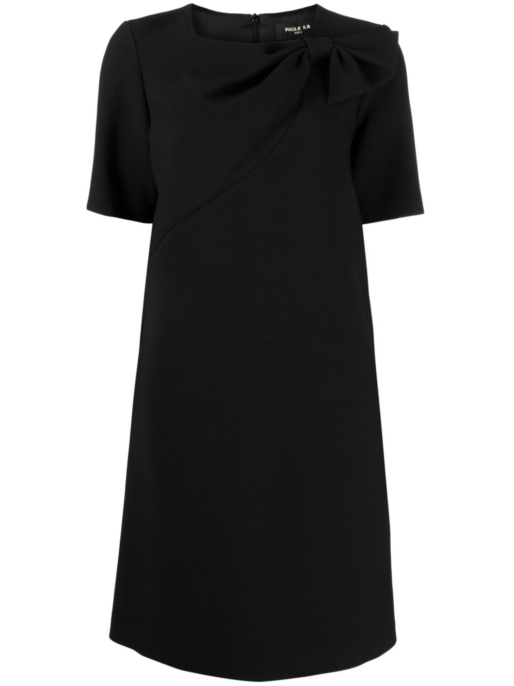 Paule Ka bow-detail twill midi dress - Black von Paule Ka