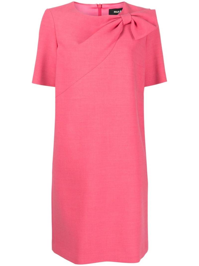 Paule Ka bow-detail twill midi dress - Pink von Paule Ka