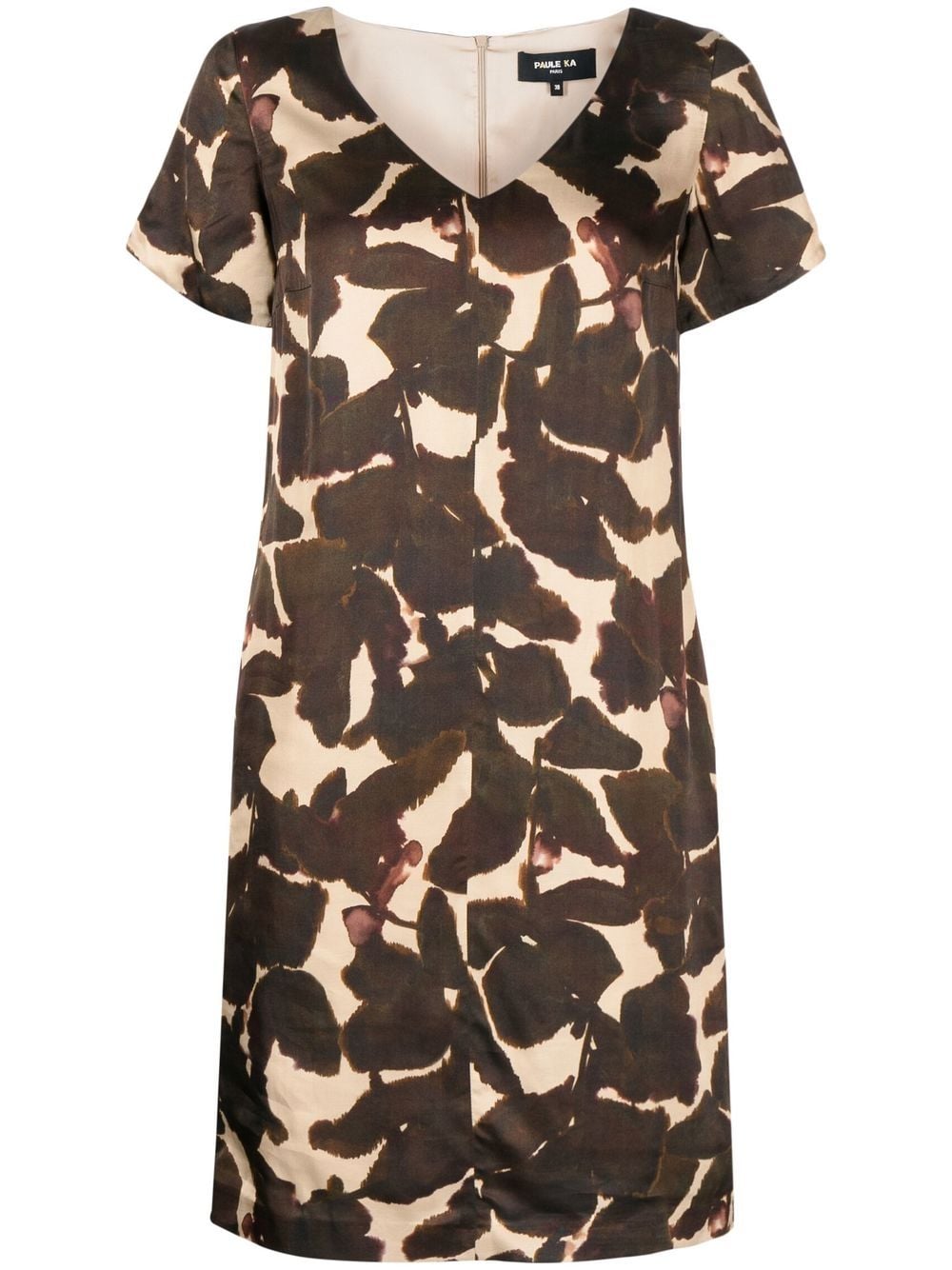 Paule Ka camoufleurs shift mini dress - Brown von Paule Ka