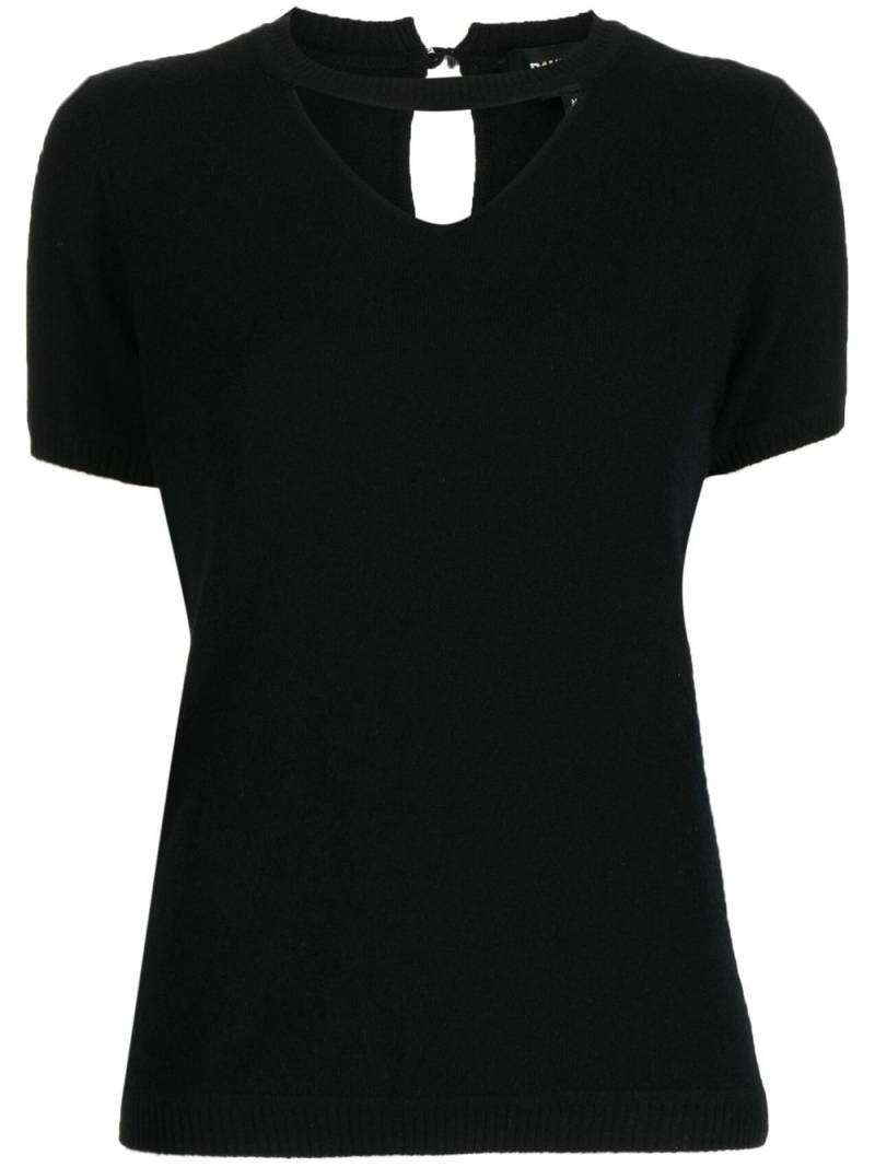 Paule Ka cashmere cut-out detail top - Black von Paule Ka