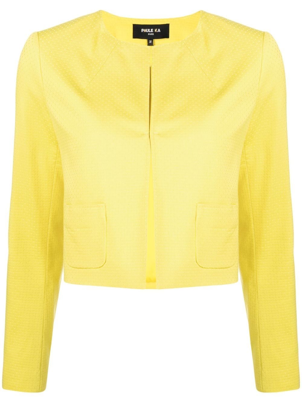 Paule Ka collarless cropped jacket - Yellow von Paule Ka