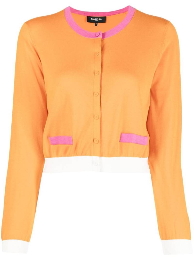 Paule Ka colour-block cardigan - Orange von Paule Ka