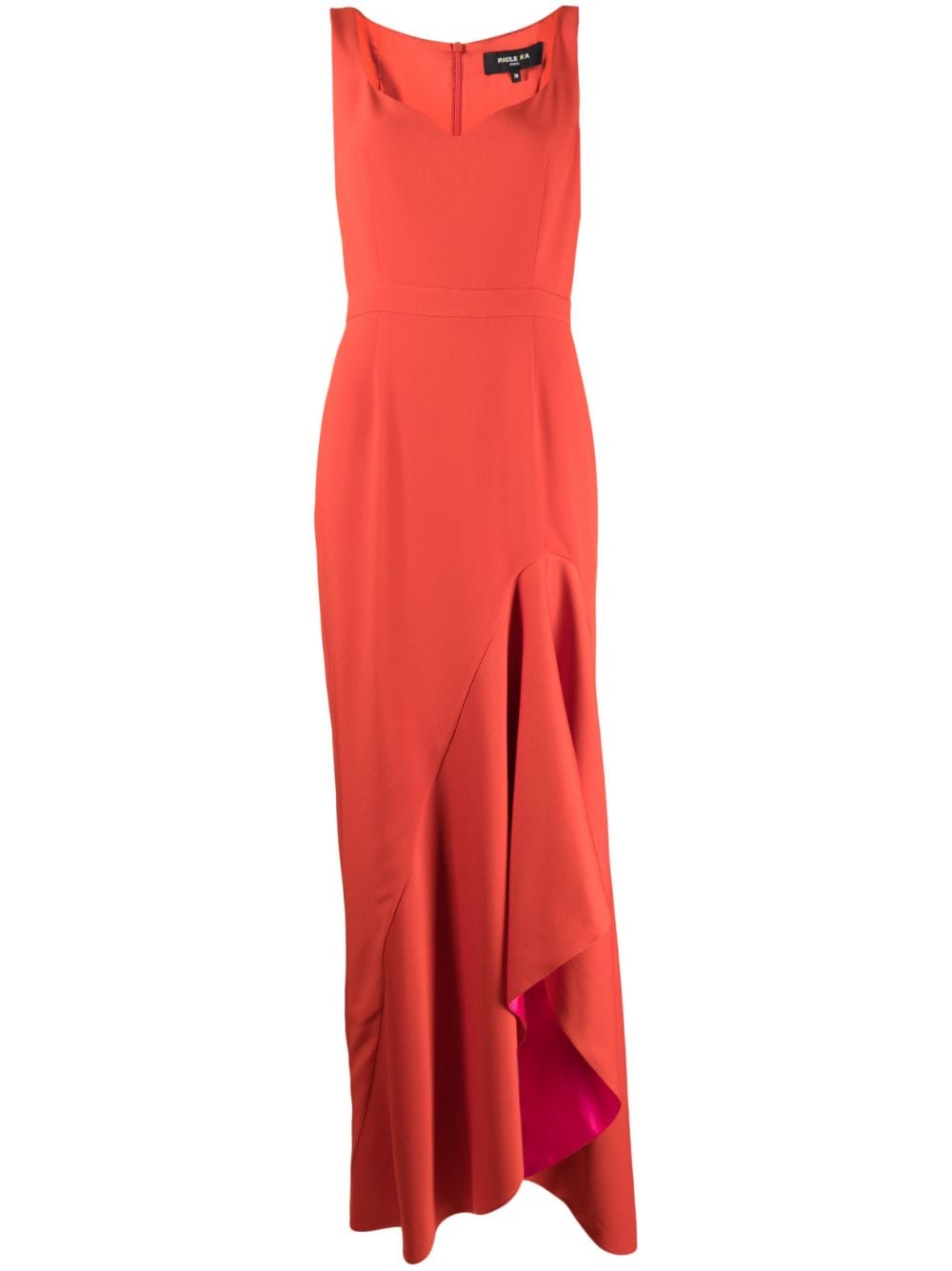 Paule Ka contrast-lining maxi dress - Orange von Paule Ka