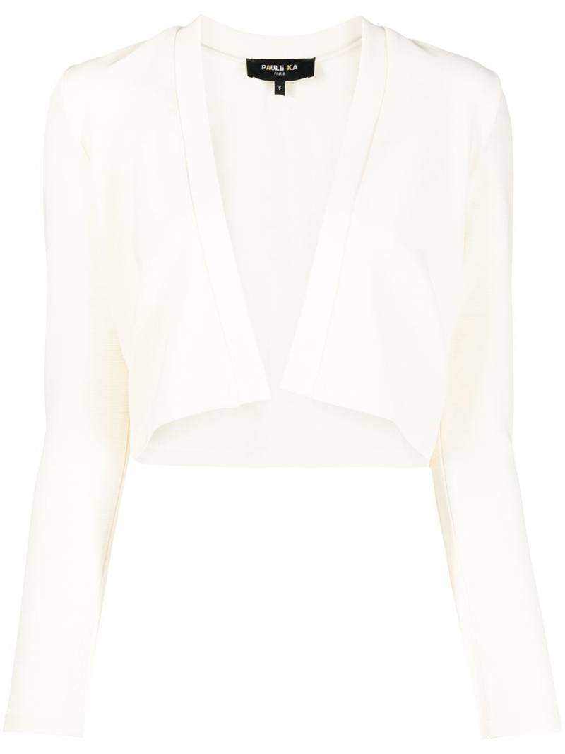 Paule Ka cropped open-front bolero - White von Paule Ka