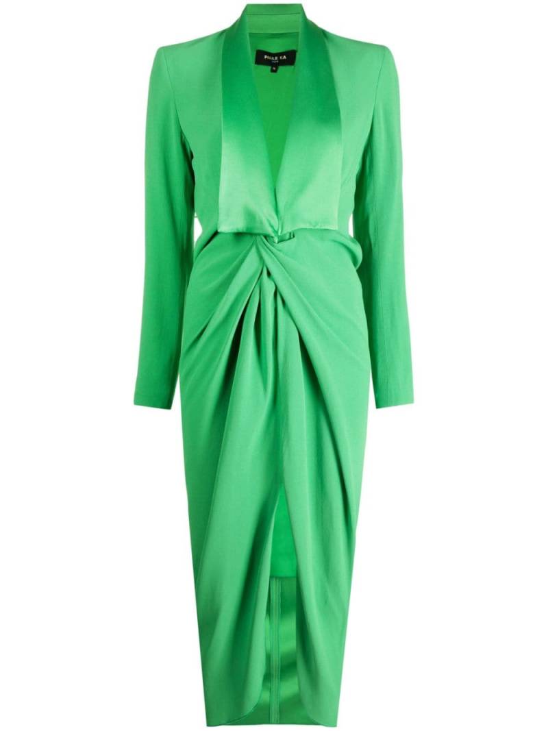 Paule Ka draped satin midi dress - Green von Paule Ka