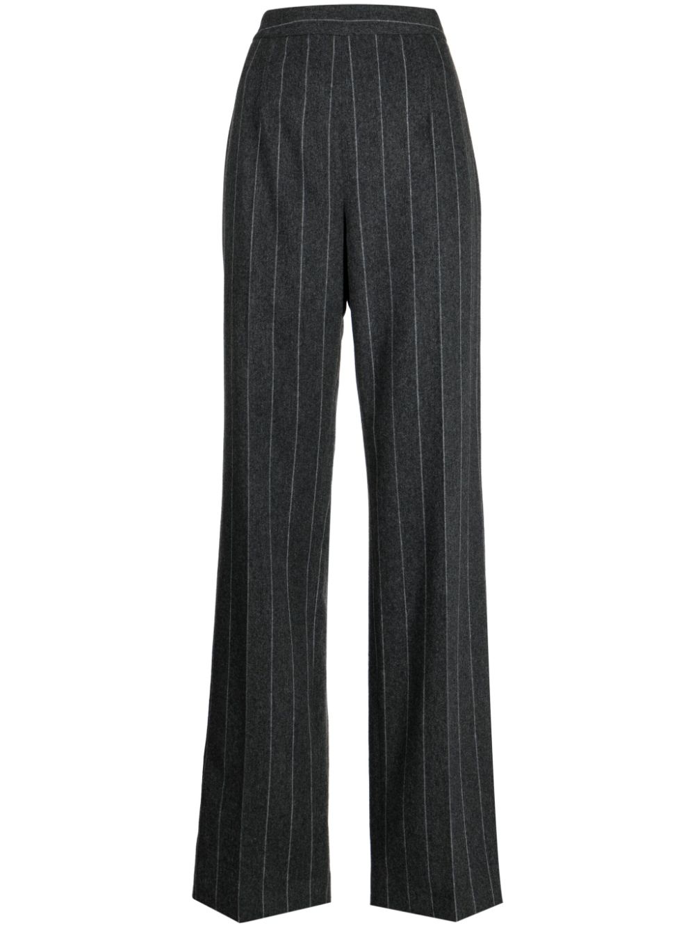 Paule Ka high-waisted flannel straight trousers - Grey von Paule Ka