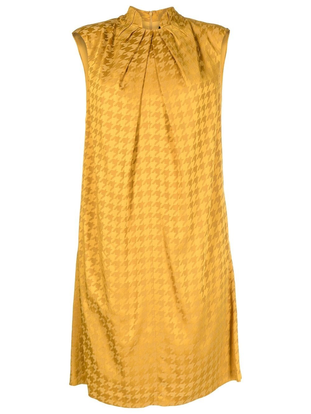 Paule Ka houndstooth-pattern shift dress - Gold von Paule Ka