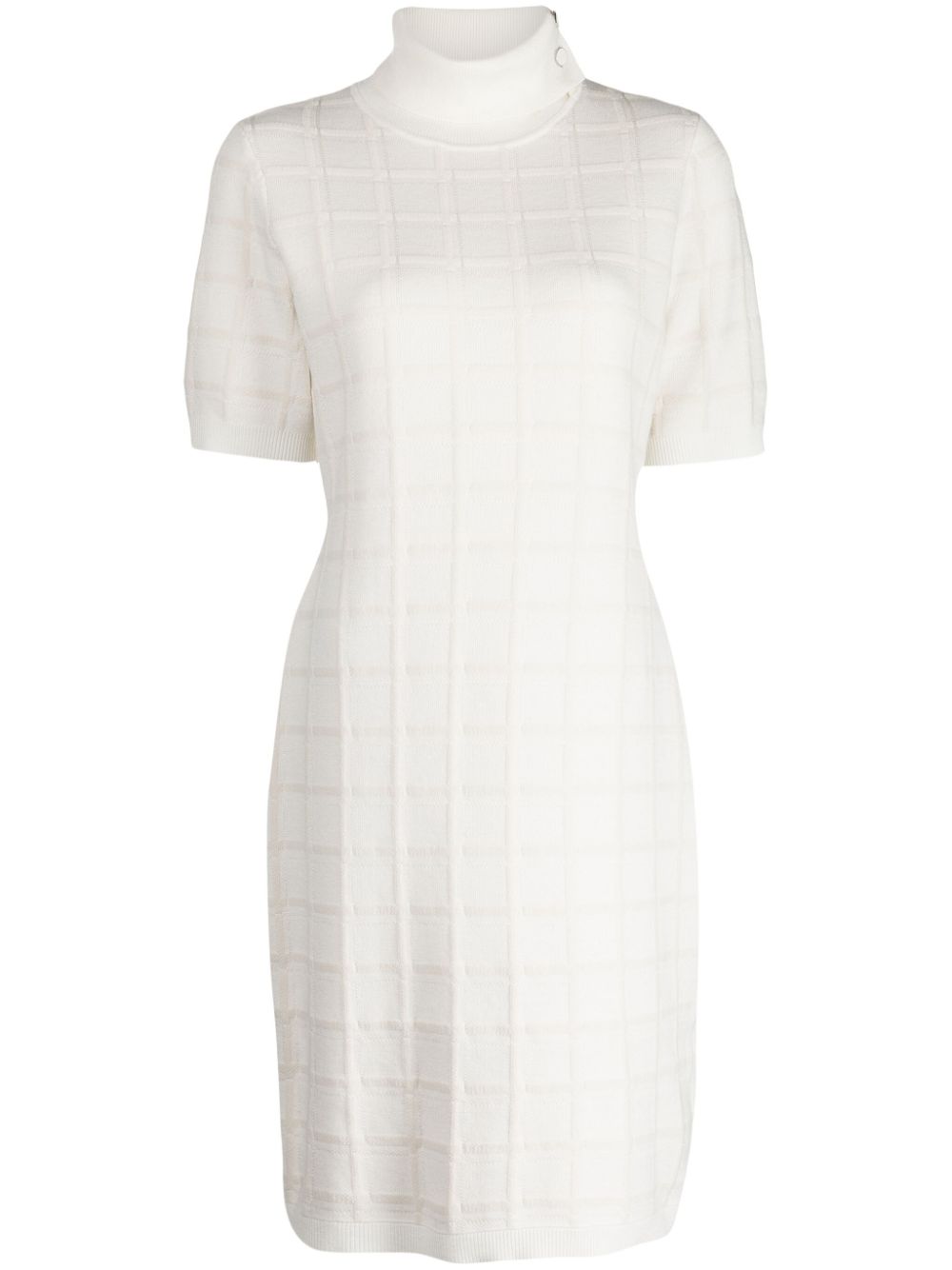 Paule Ka patterned-jacquard midi dress - White von Paule Ka