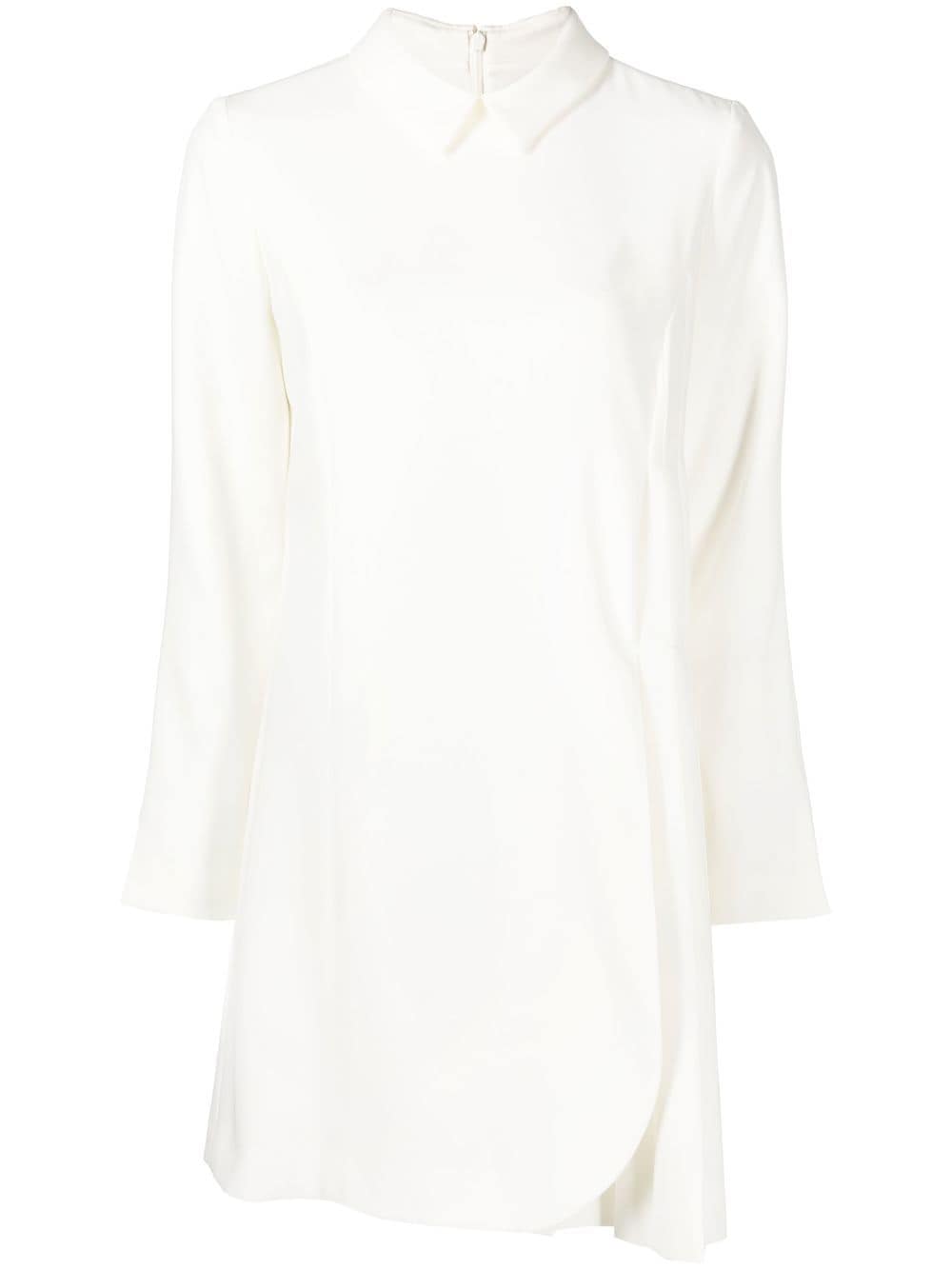 Paule Ka pleated-panel shift dress - White von Paule Ka