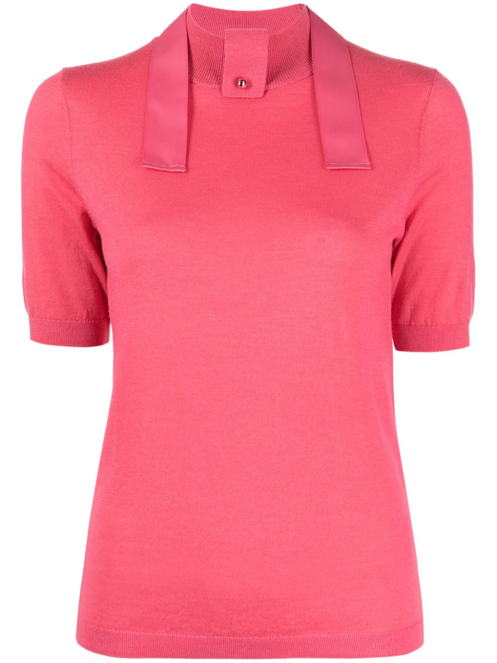 Paule Ka ribbon-trim wool top - Pink von Paule Ka