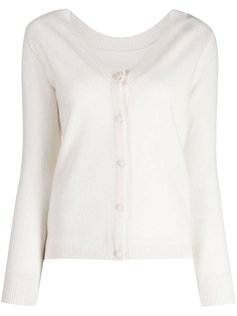 Paule Ka round-neck cashmere cardigan - Neutrals von Paule Ka