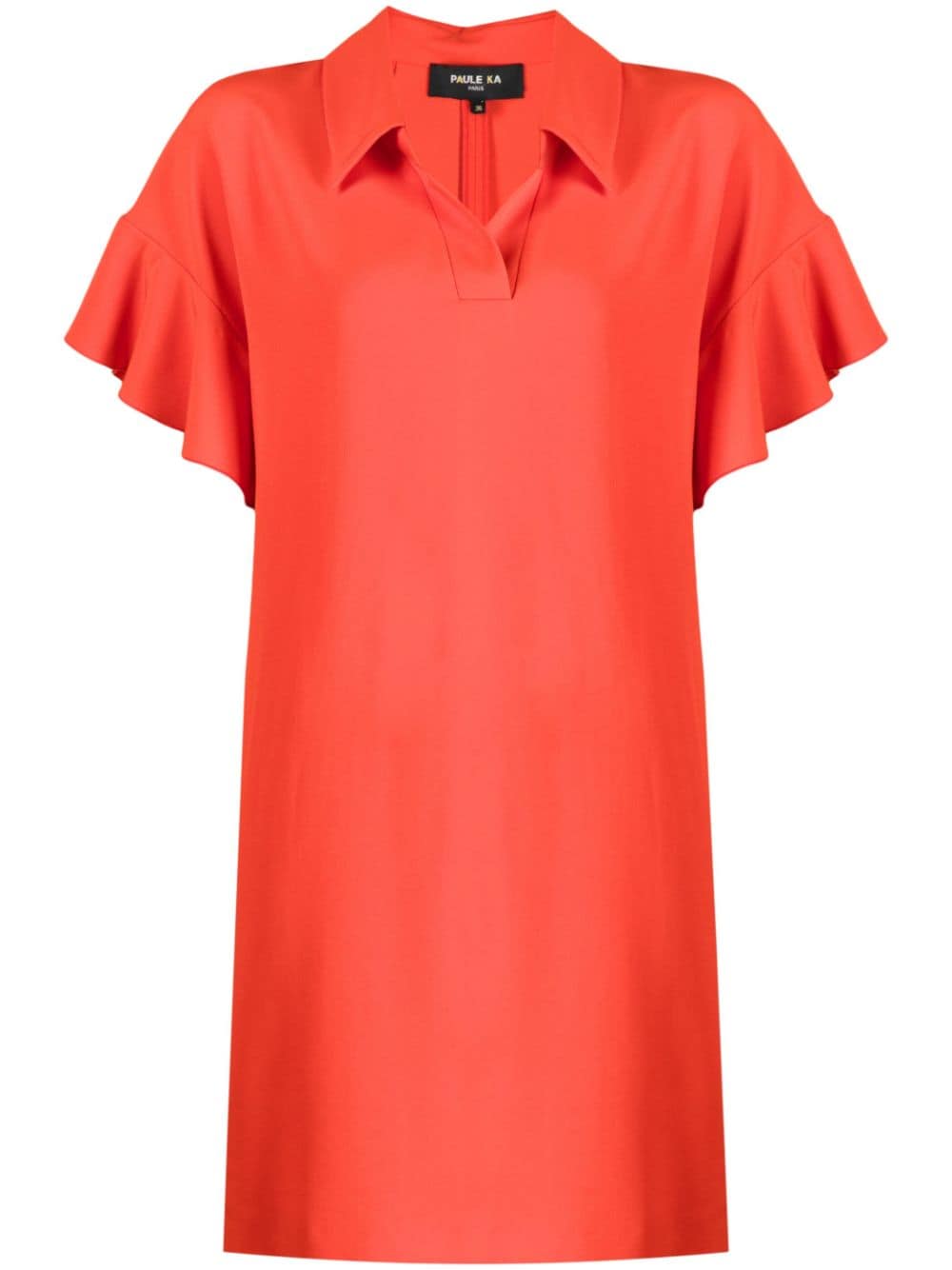 Paule Ka ruffle-cuffs short-sleeve dress - Red von Paule Ka