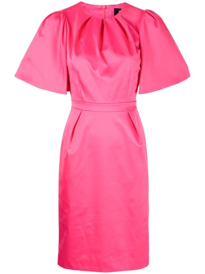 Paule Ka satin-finish flounce-sleeve dress - Pink von Paule Ka