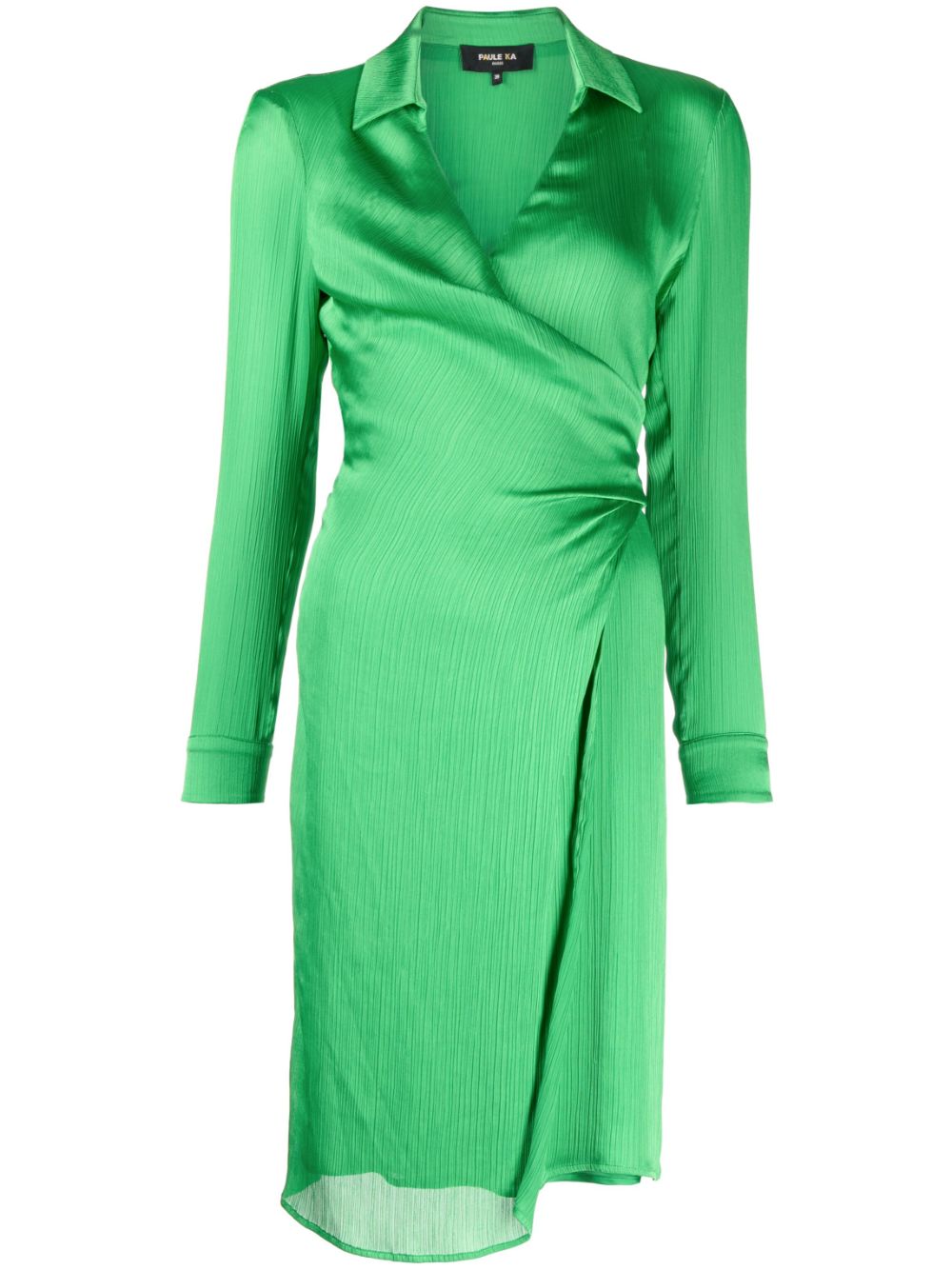 Paule Ka side tie-fastening midi dress - Green von Paule Ka