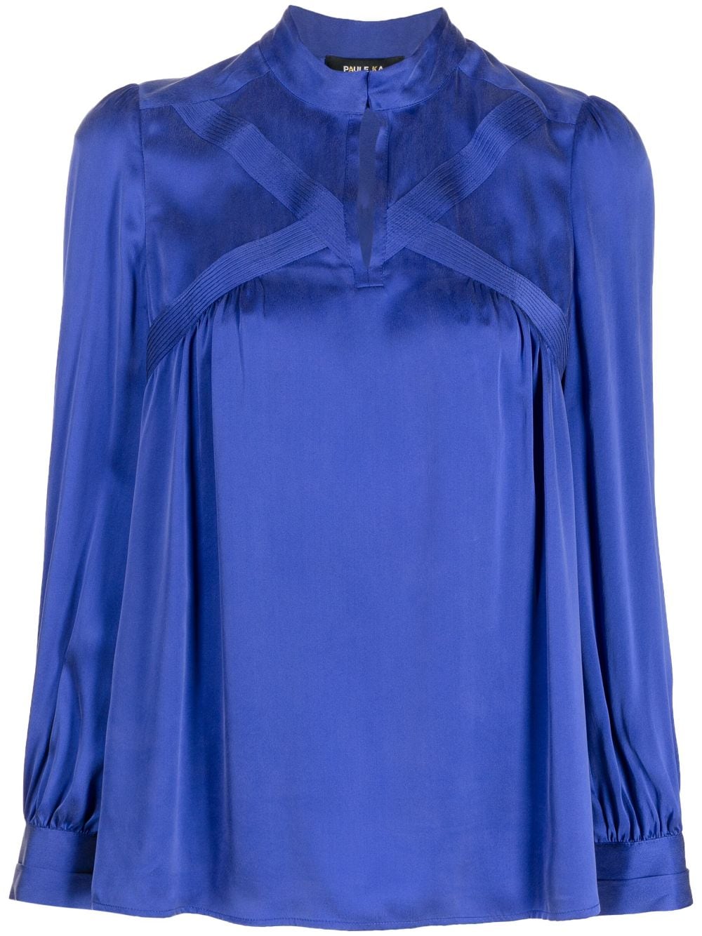 Paule Ka silk long-sleeved blouse - Blue von Paule Ka