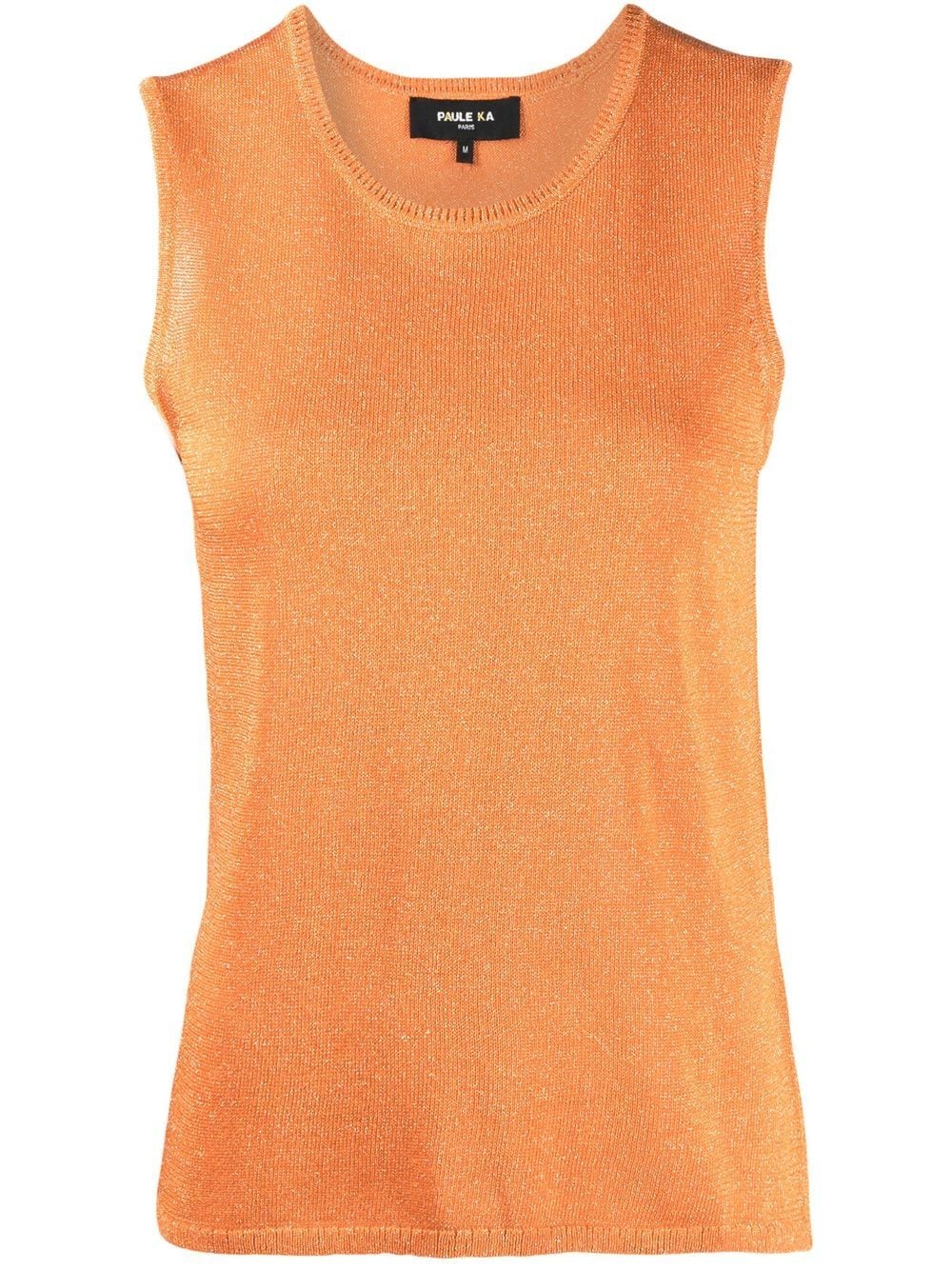 Paule Ka sleeveless knit top - Orange von Paule Ka