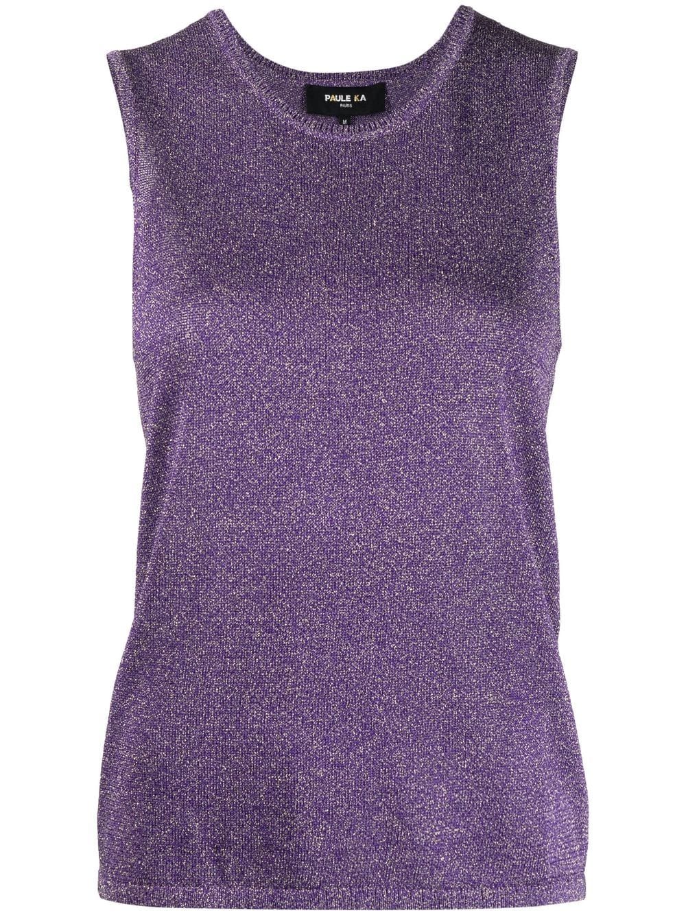 Paule Ka sleeveless knit top - Purple von Paule Ka