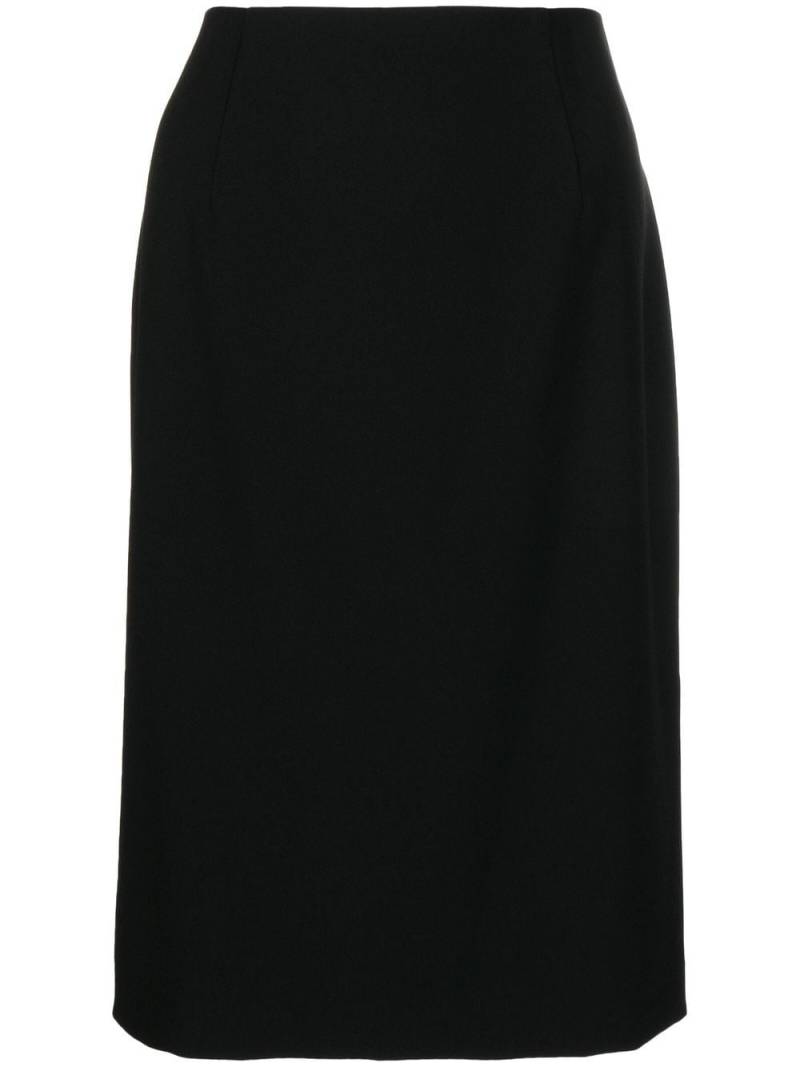 Paule Ka straight-cut crepe skirt - Black von Paule Ka