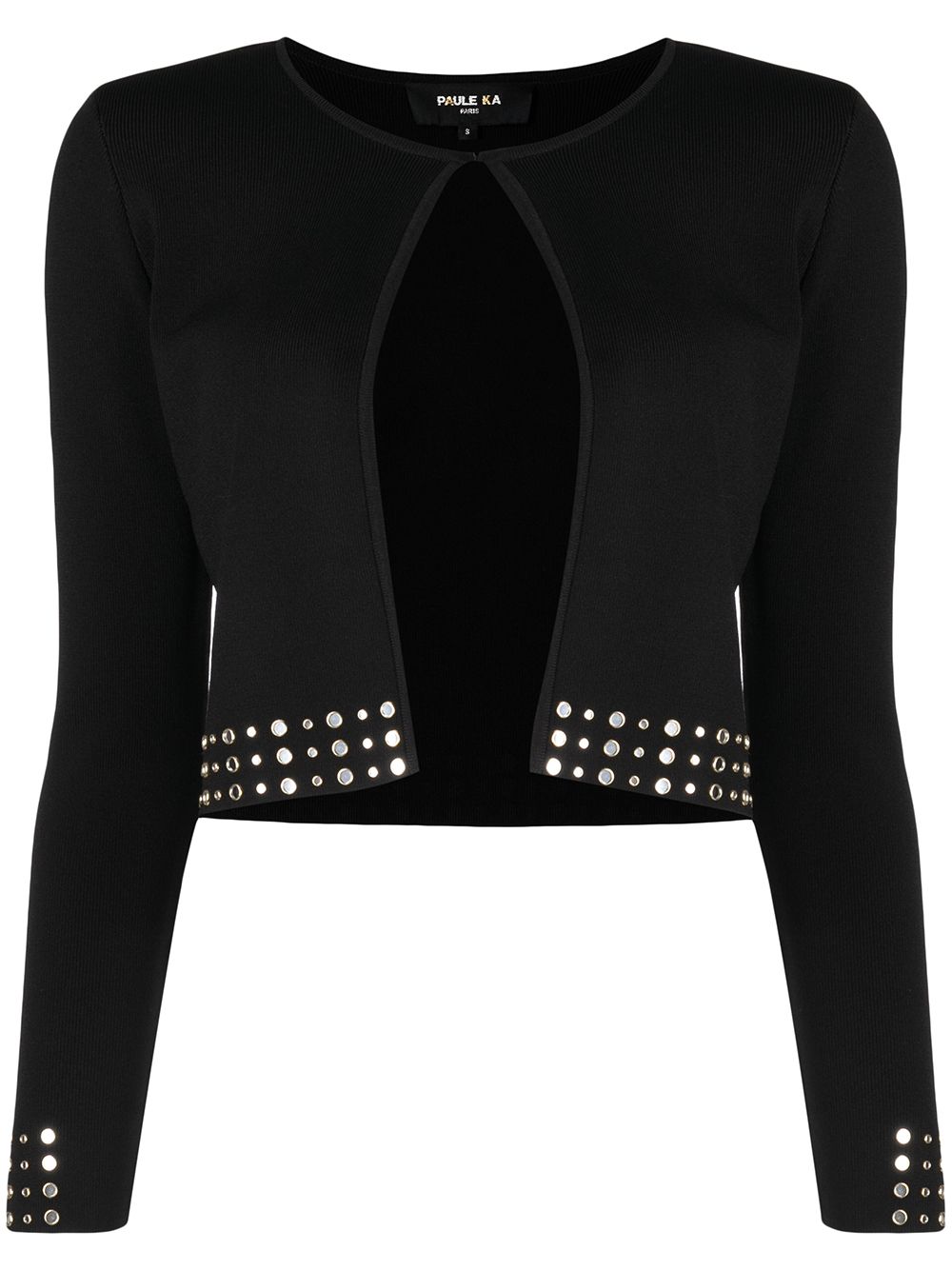 Paule Ka stud-embellished cropped cardigan - Black von Paule Ka