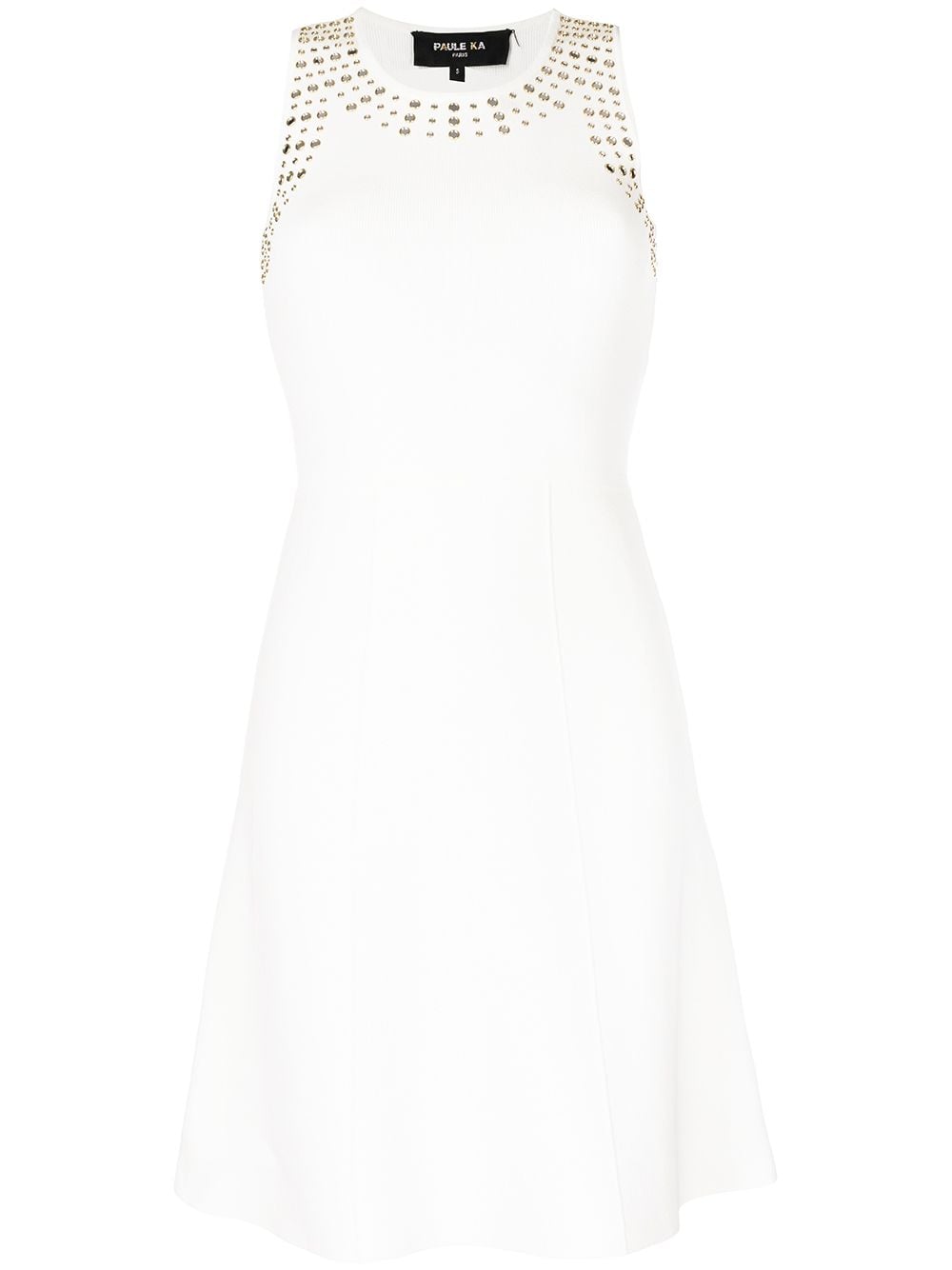 Paule Ka stud-embellished mini dress - White von Paule Ka