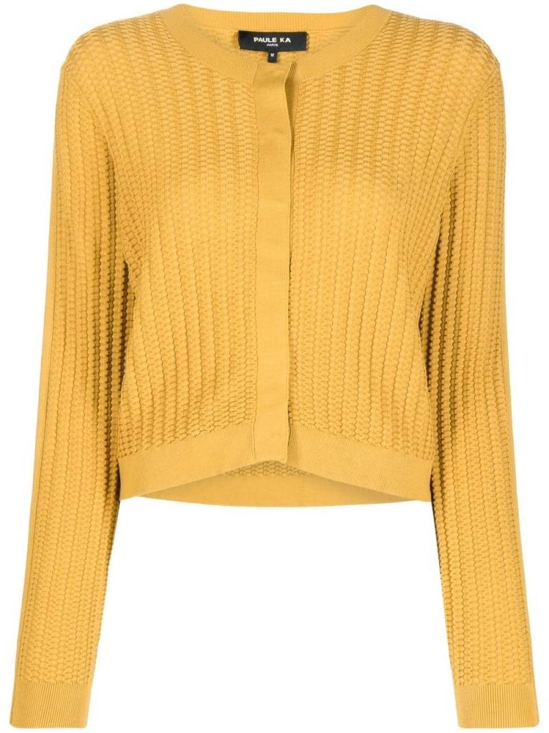 Paule Ka textured-knit cardigan - Yellow von Paule Ka