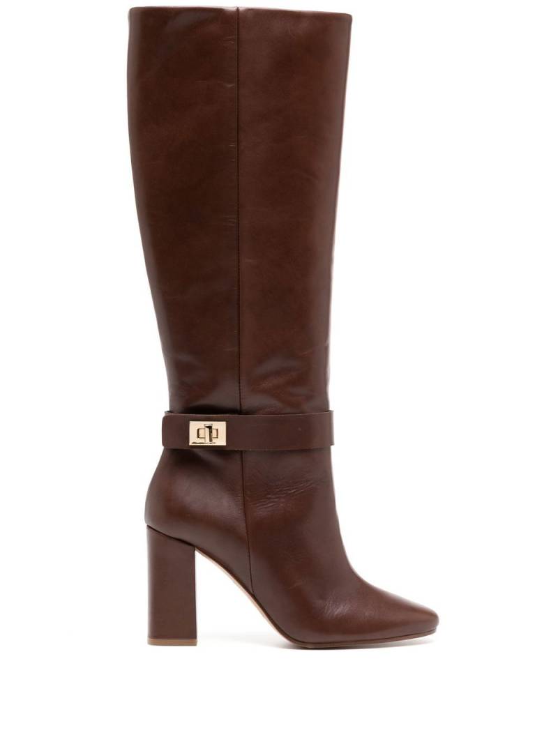 Paule Ka twist-lock 90mm leather boots - Brown von Paule Ka