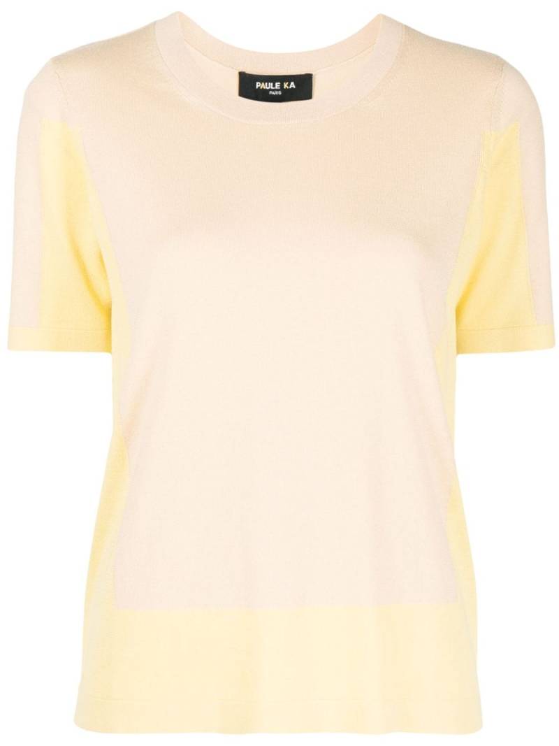 Paule Ka two-tone knitted top - Yellow von Paule Ka