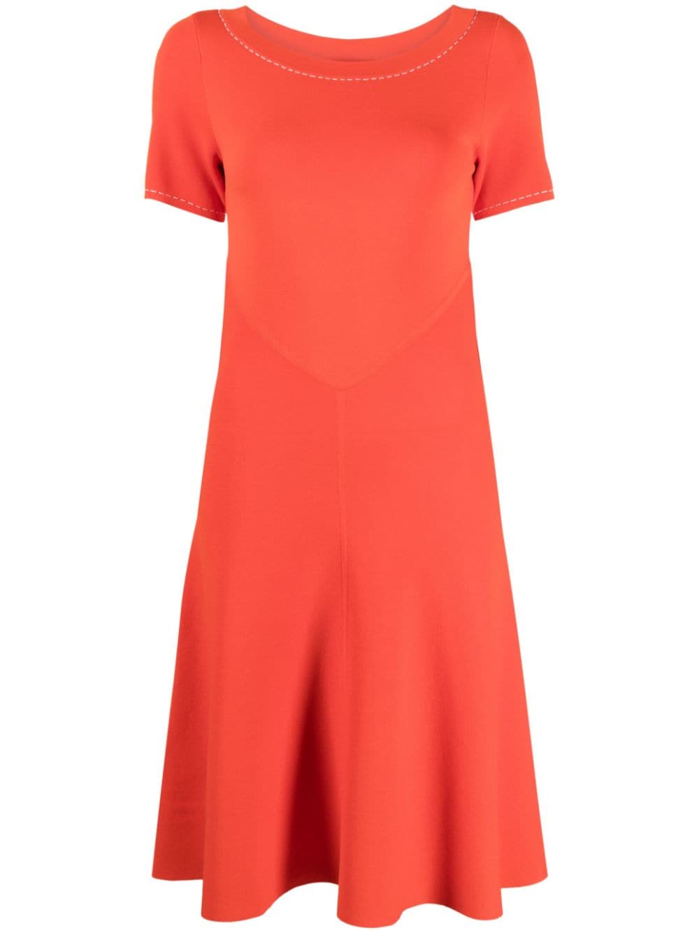 Paule Ka woven short-sleeve dress - Orange von Paule Ka