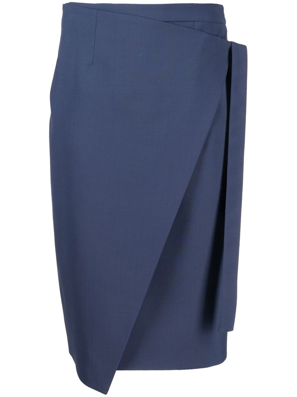 Paule Ka wrap-front pencil skirt - Blue von Paule Ka