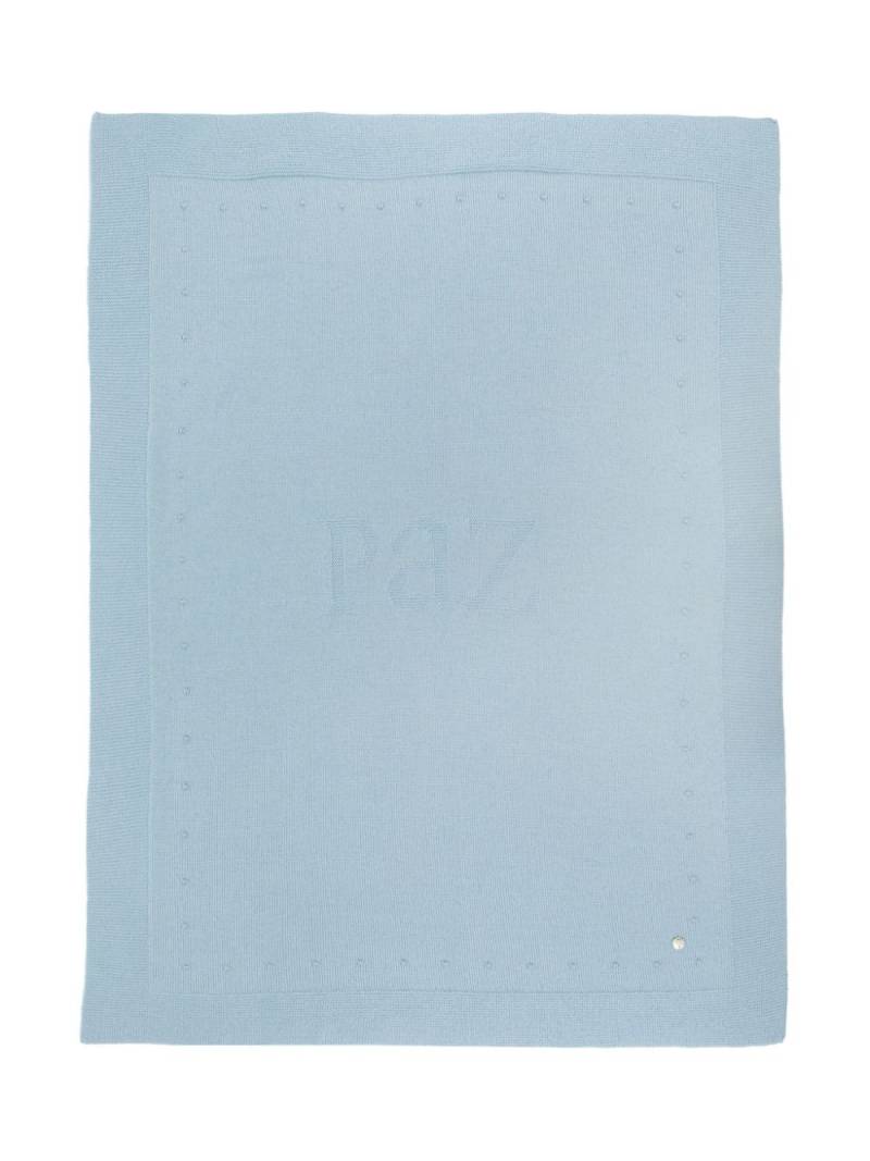 Paz Rodriguez Magia wool blanket - Blue von Paz Rodriguez