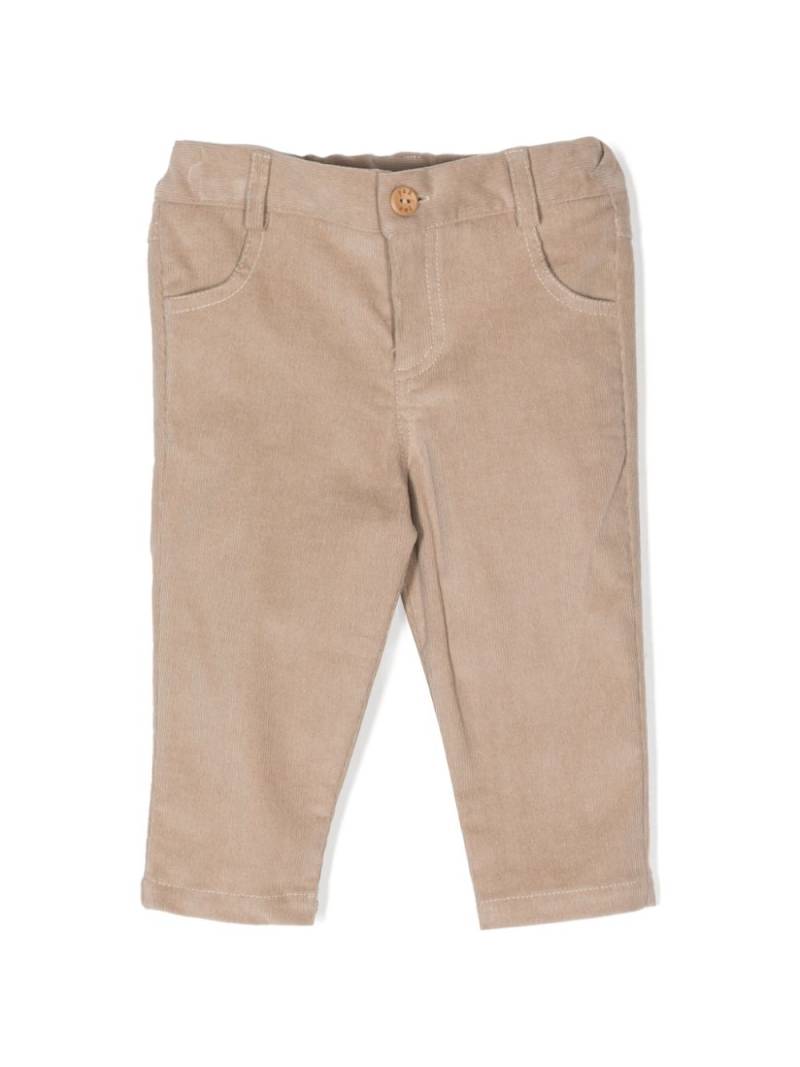 Paz Rodriguez corduroy elastic-waist trousers - Neutrals von Paz Rodriguez