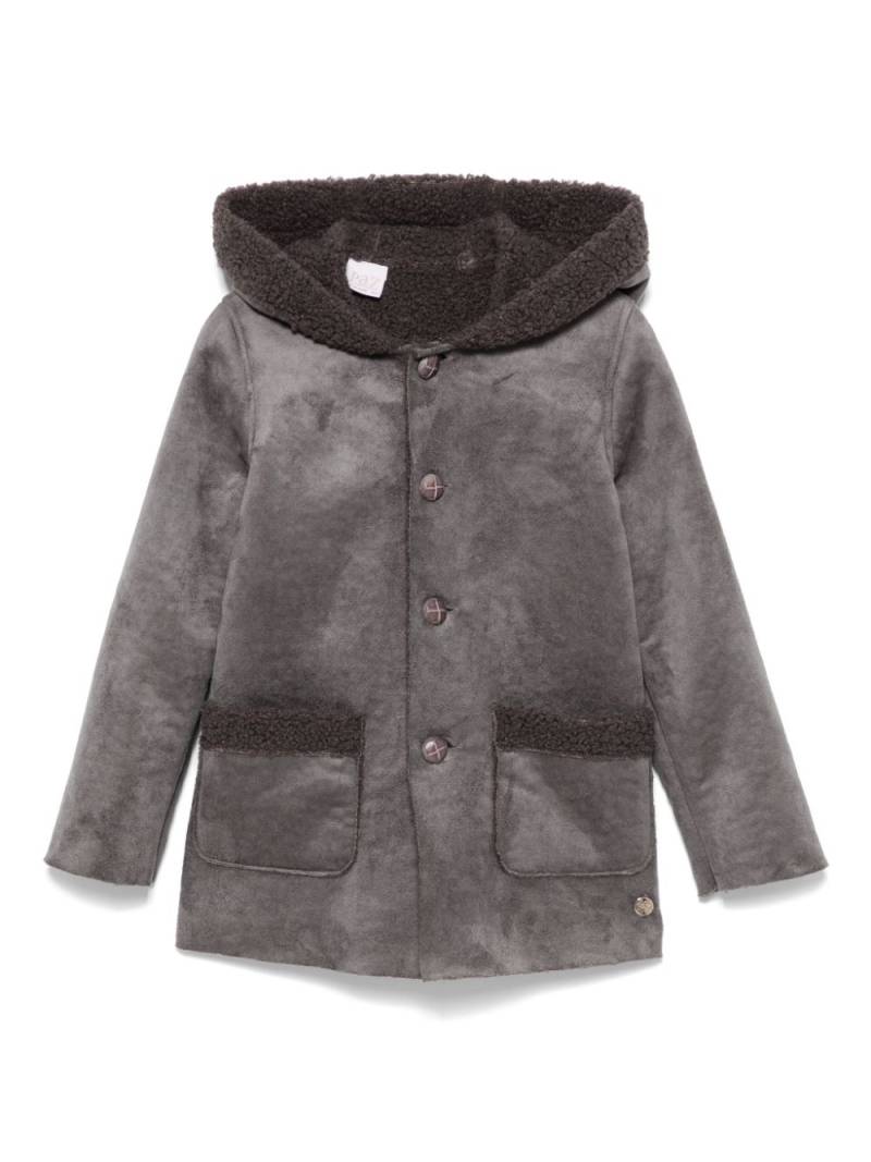 Paz Rodriguez faux-suede coat - Grey von Paz Rodriguez