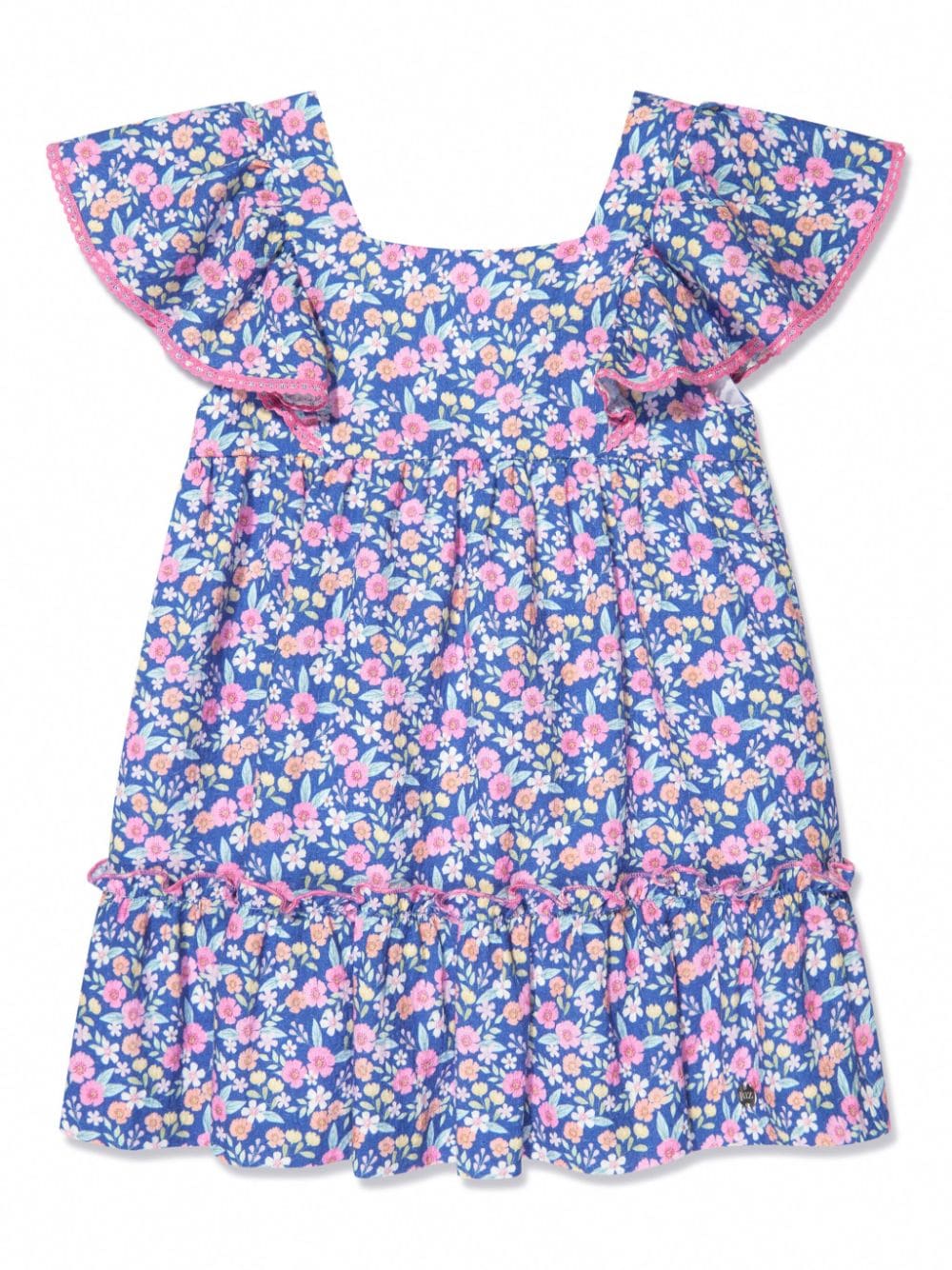 Paz Rodriguez floral-print cotton dress - Blue von Paz Rodriguez