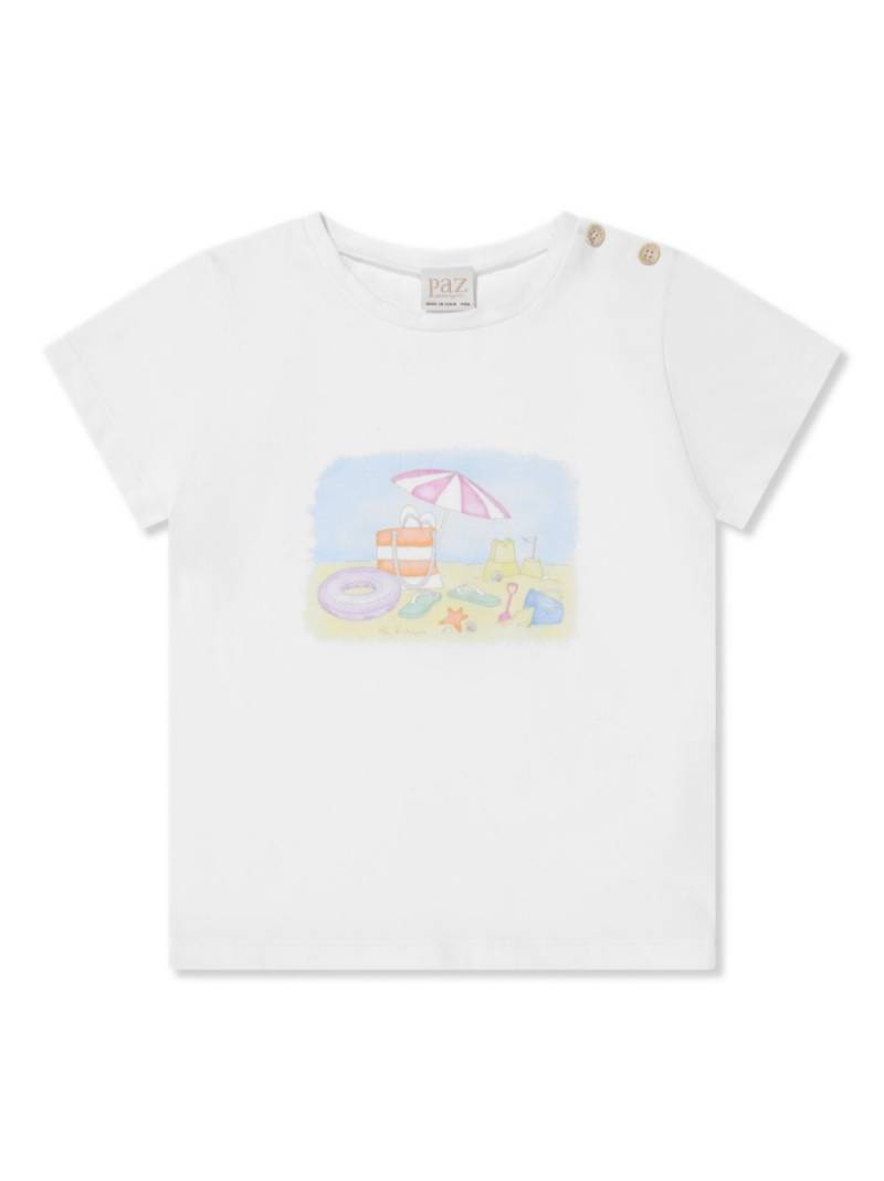 Paz Rodriguez graphic-print cotton T-shirt - White von Paz Rodriguez