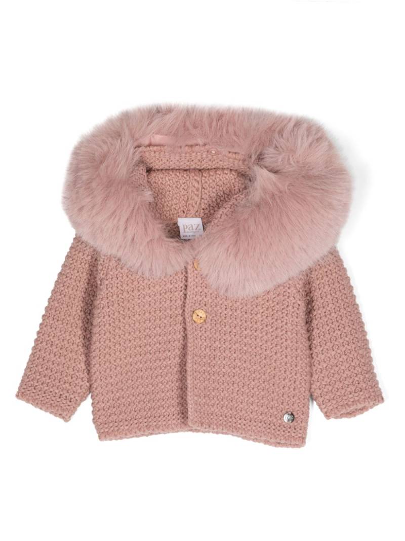 Paz Rodriguez hooded cardigan - Pink von Paz Rodriguez