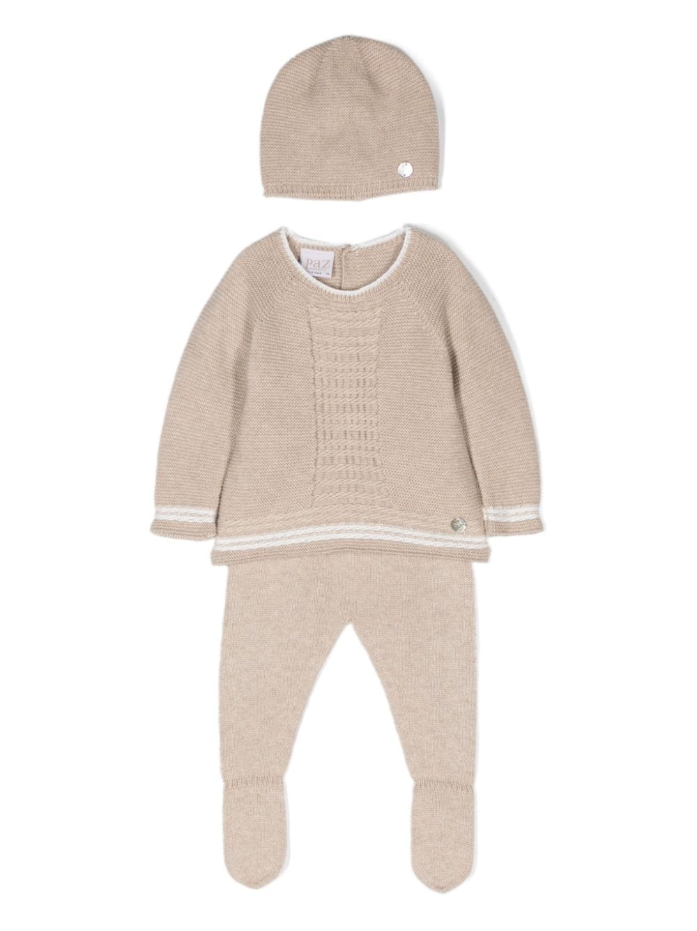 Paz Rodriguez logo-charm babygrow set - Neutrals von Paz Rodriguez