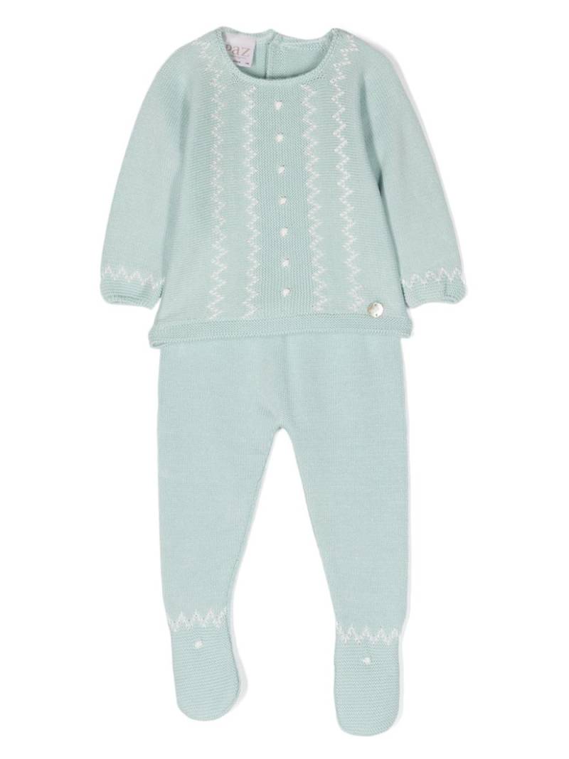 Paz Rodriguez motif-embroidered pajama set - Green von Paz Rodriguez