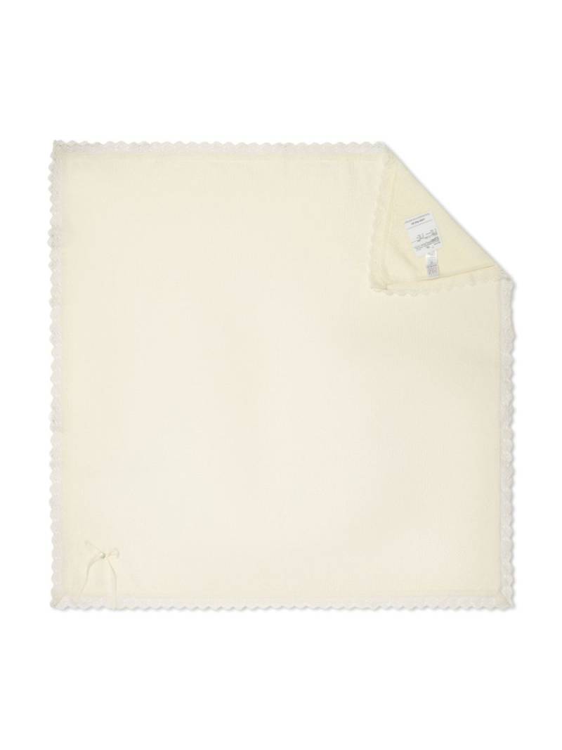 Paz Rodriguez ribbon-detail cotton blanket - Neutrals von Paz Rodriguez