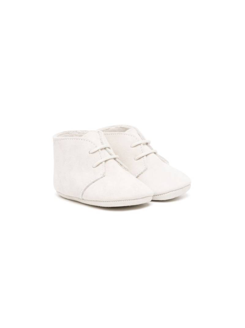 Paz Rodriguez round-frame leather pre-walkers - White von Paz Rodriguez