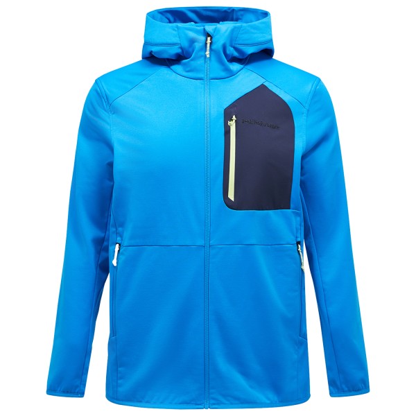 Peak Performance - Utility Light Zip Hood - Fleecejacke Gr L blau von Peak Performance