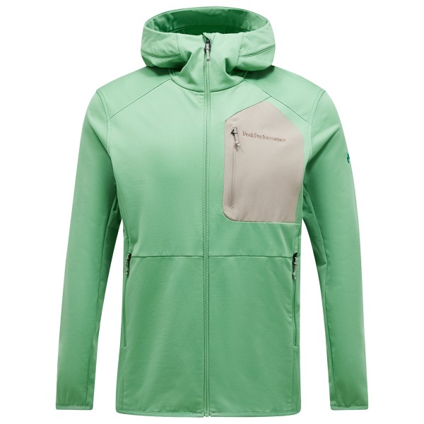 Peak Performance - Utility Light Zip Hood - Fleecejacke Gr L grün von Peak Performance