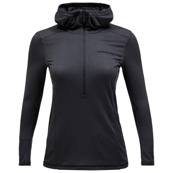 Peak Performance - Women's Light Hooded Fleece Half Zip - Fleecepullover Gr XL schwarz von Peak Performance